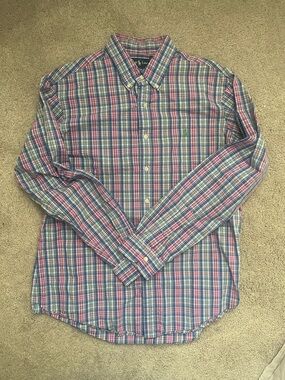 Ralph Lauren Multicolor Plaid Button-Down Shirt in Blue and Pink